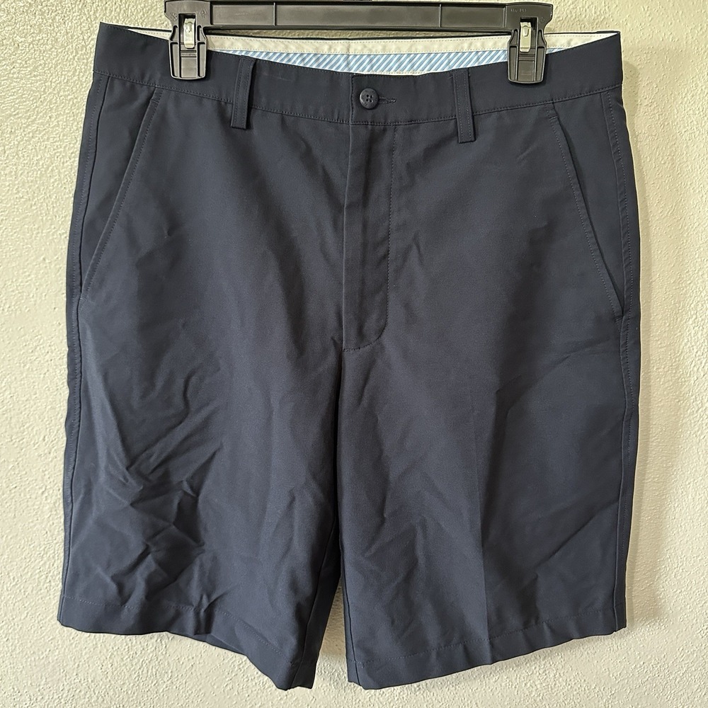 FootJoy FJ Shorts Men's 32 Dark Navy Chino Stretch Golf Activewear Flat Front
